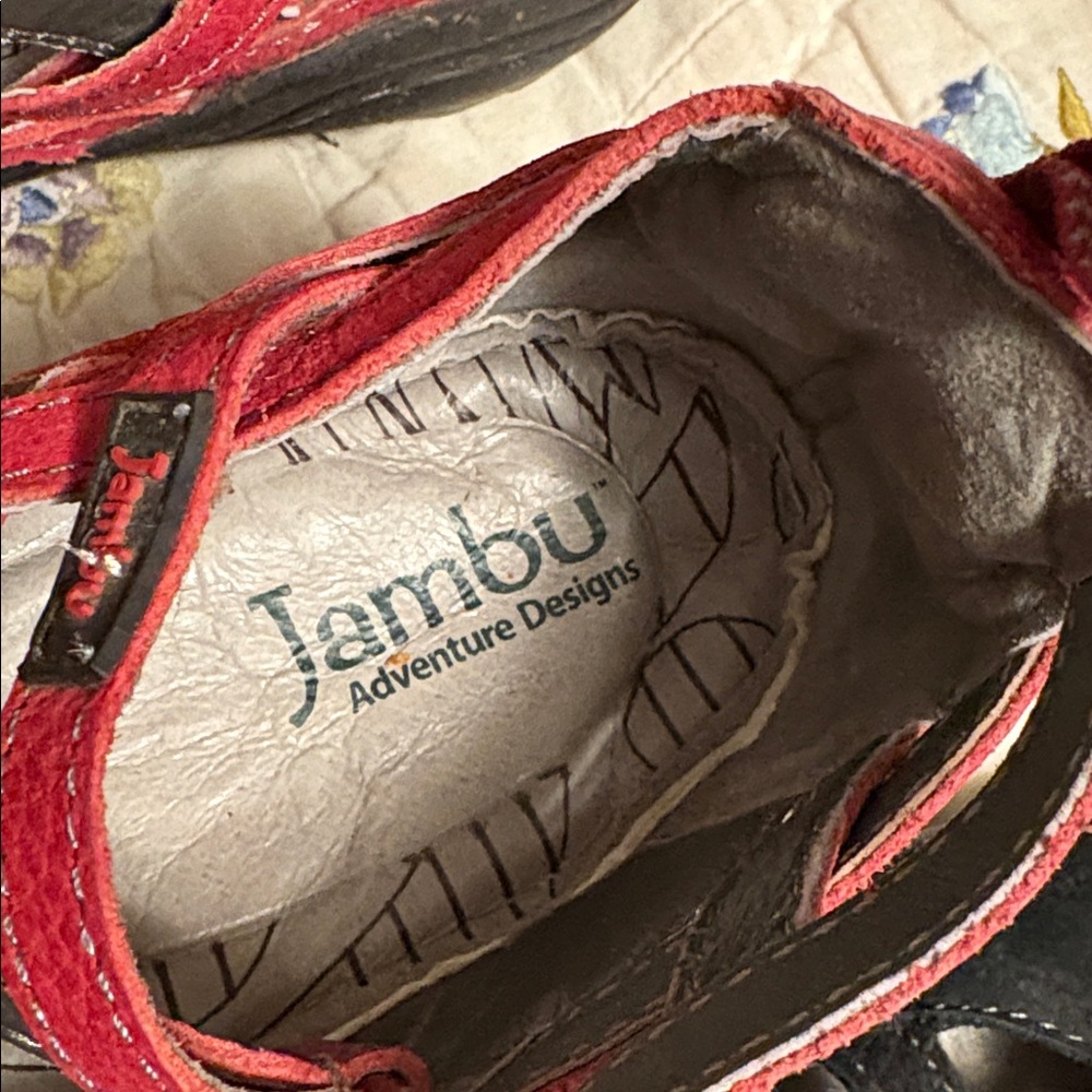Jambu Red and Black Strappy Sandals 2 pairs - Picture 6 of 7